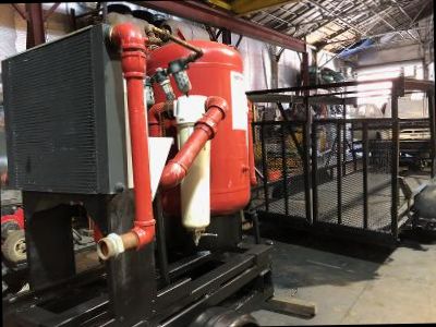 1100CFM VAN AIRE DESICANT AIR DRYER ON A TRAILER WITH HOSE RACKS  ON TRAILER 