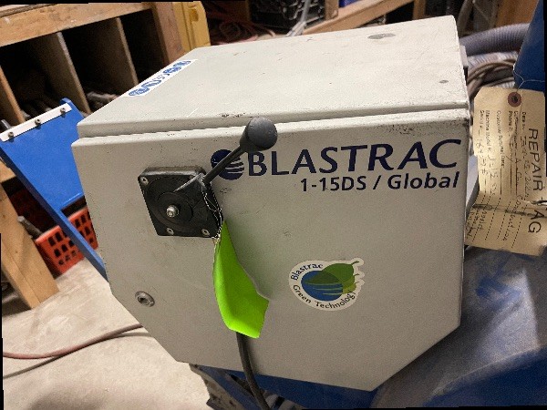 Blastrac 1-15DSGI shotblaster and Blastrac BDC-66 dust collector