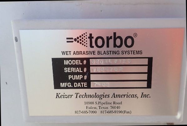 Torbo 320 XL Wet Abrasive Blaster